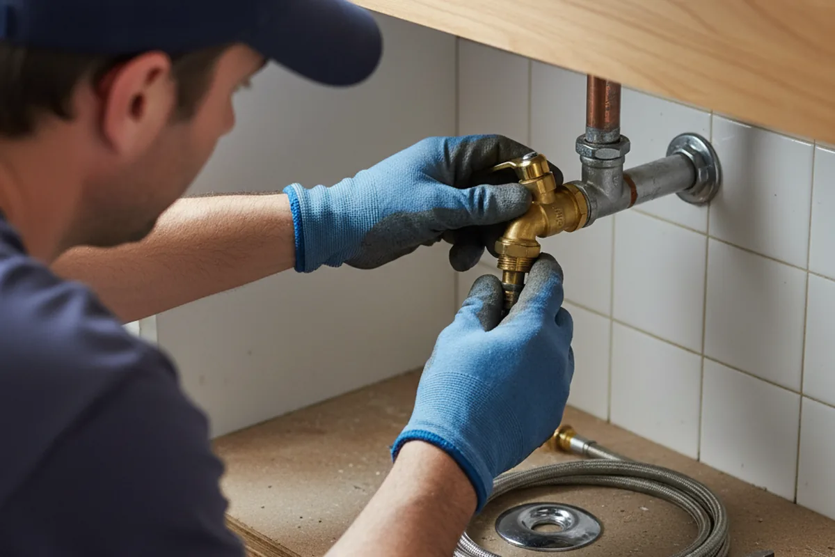 Shutoff valve and fitting work during Repiping in Palm Desert